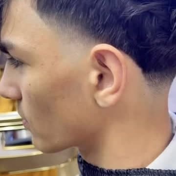 Low taper fade, side profile